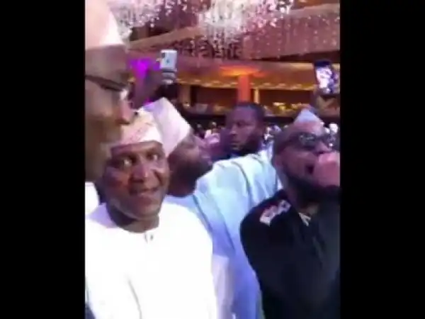 Video: Dangote Dances As Davido Sings 